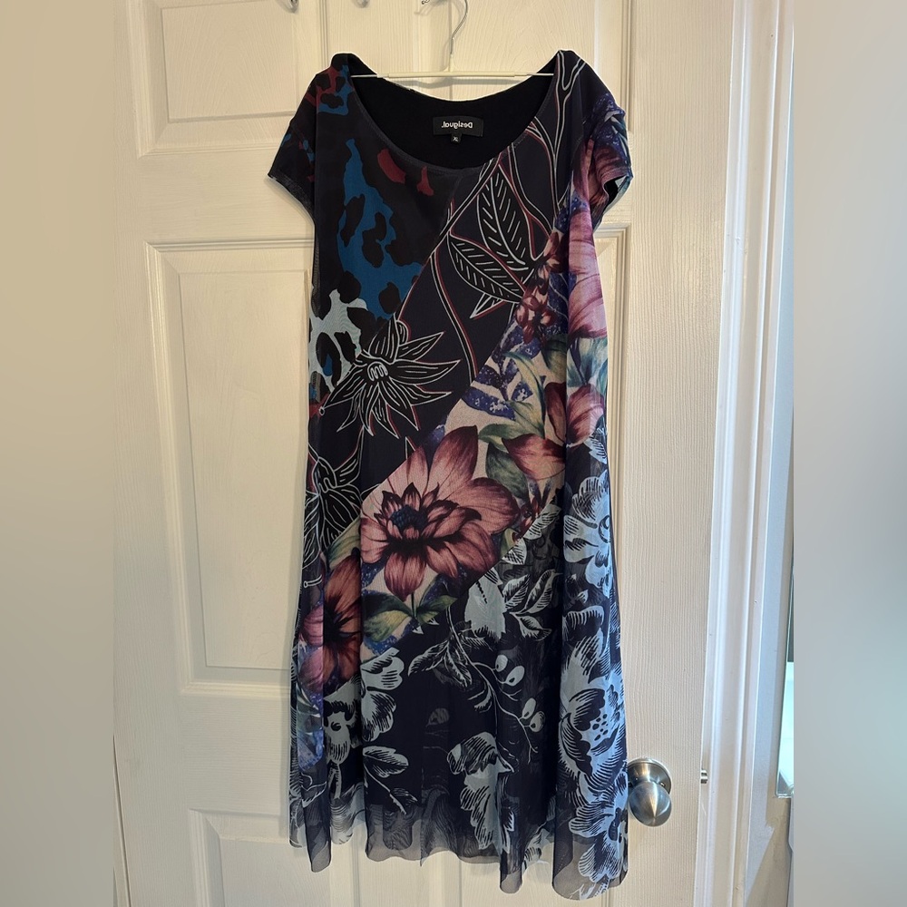 Desigual Women's Dress Cleveland with colour motives XL ptp17 - Picture 3 of 10
